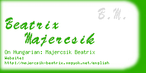 beatrix majercsik business card